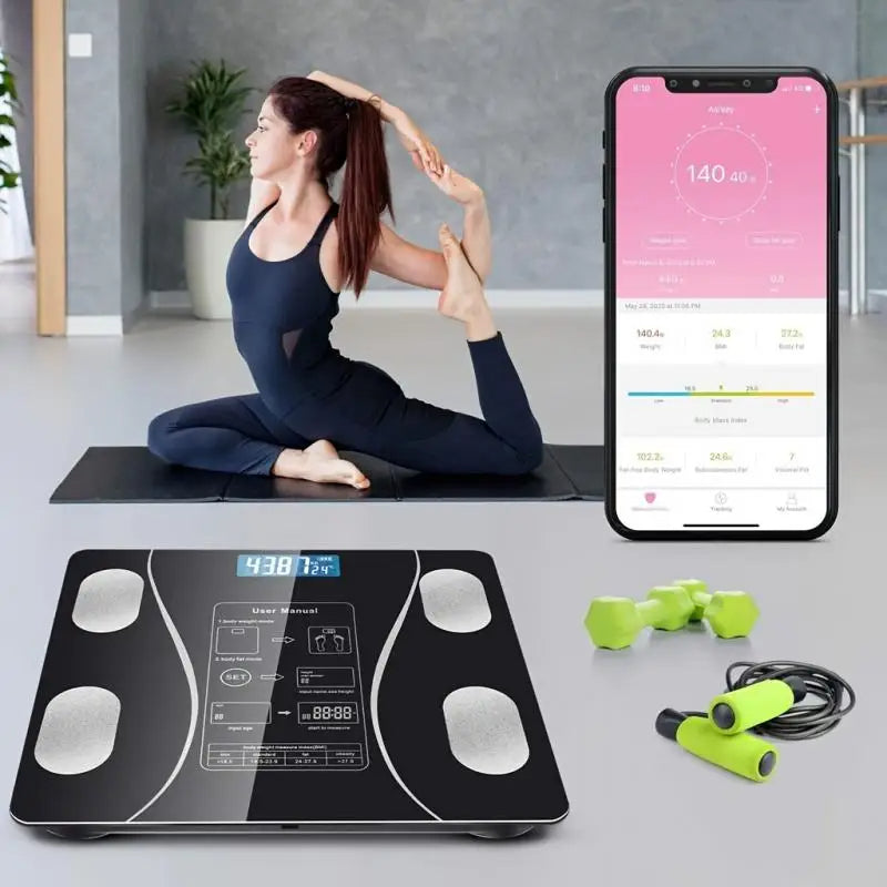 Intelligente Körperfettwaage mit Bluetooth & Analysefunktion