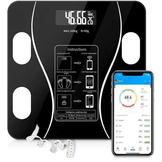 Intelligente Körperfettwaage mit Bluetooth & Analysefunktion